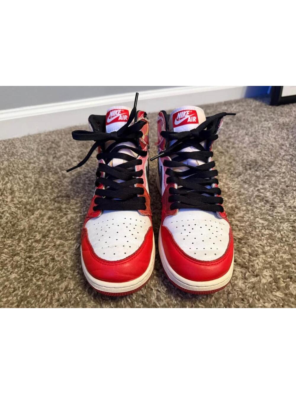 Air Jordan 1 Retro High OG Spider-Man Sneakers Youth 6.5 - Picture 2 of 8